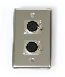 OSP Duplex Wall Plate With 2-XLR Female Mic Connector