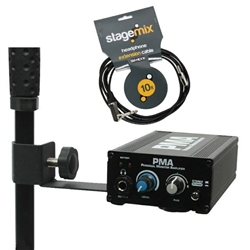 PMA Personal In-Ear Monitor Headphone Amp w/Headphone Cable 10' by Elite Core