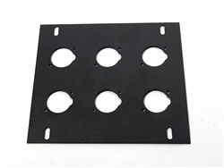 Elite Core Recessed Floor Box Plate with 6 D Holes