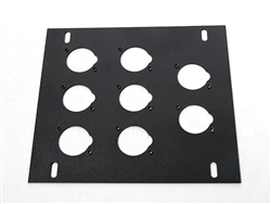 Elite Core Recessed Floor Box Plate with 8 D Holes