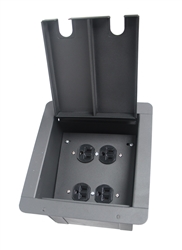 Elite Core Recessed Pocket Stage Audio Floor Box with 4 AC Outlets