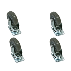 Jameson 4" inch Rubber Caster Wheels (4 Pack)