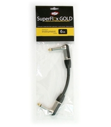 OSP SuperFlex GOLD Premium Instrument Cable 6" RA-RA