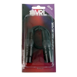 VRL 3 Pin Male To 5 Pin Female DMX Pro Lighting Cable Adapter