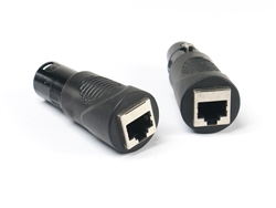 VRL RJ45 Ethernet to 3 Pin XLR DMX Female & Male Adapter Set