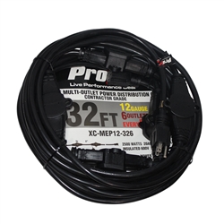 ProX 32 ft lighting Stage Power  AC 3ProMulti-Outlet Stringerng Outlets 12 AWG