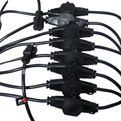 ProX 52 ft Multi AC Sockets Extension Cord 14 AWG For Par Lighting Church DJ