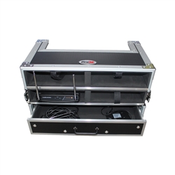 ProX ATA Road Case w/2U Drawer for 4 Handheld Mic Wireless Systems
